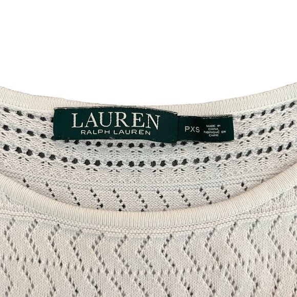 Lauren Ralph Lauren Women's White Sleeveless Knitted Dress, Size PXS - Picture 4 of 8